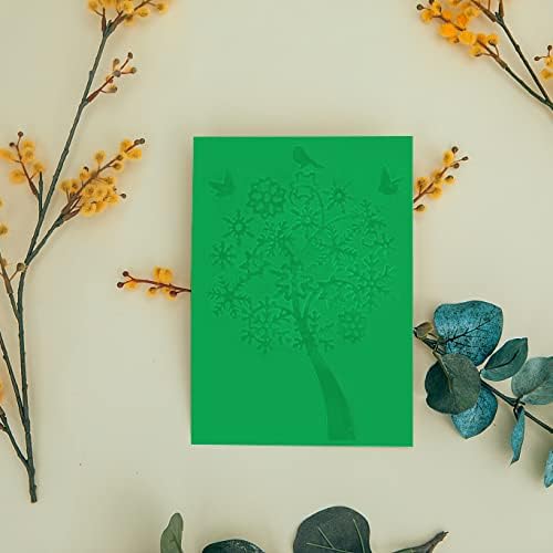 Miniatura 5 de Carpetas de plástico con fondo de árbol para hacer tarjetas, pájaros de copo de nieve, reutilizables, carpetas en relieve para bricolaje, álbumes de