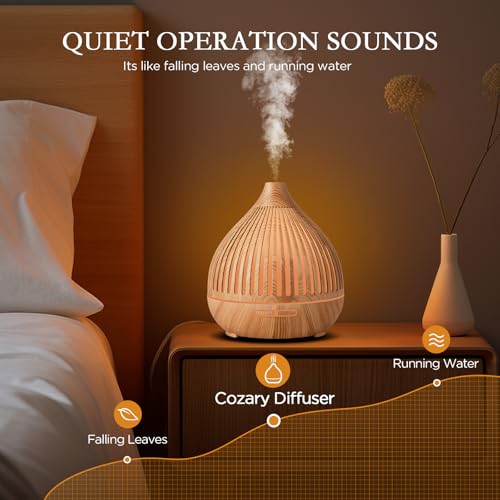 Diffuseur huiles essentielles electrique ultrasonique 400ml Cozary LED