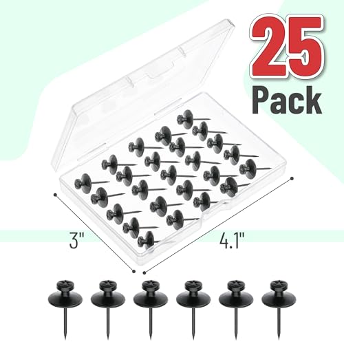 Image of Mr. Pen- Double Headed Picture Hanging Nails, 25 Pack, Black, Picture Nails | Tacks for Wall Hangings, Pins, Thumb Tacks, Picture Hangers