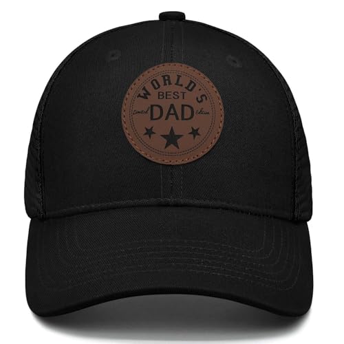 Image of Worlds Best Dad Ever Trucker Hat Fathers Day Birthday Gifts for Father Dad Papa Daddy from Daughter Son Baseball Cap