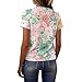 Women Round Neck Easter Printed Blouse T Shirt Short Sleeve 2026 Summer Loose Tops Fashion Dressy Casual Shirts