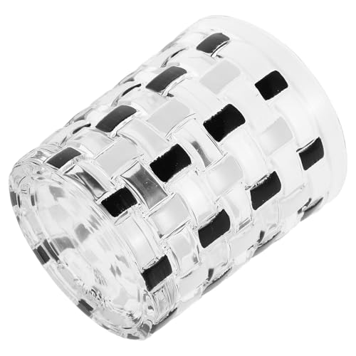 IWOWHERO Vaso Portacepillos de Dientes de Vidrio Reutilizable Diseño Minimalista Blanco y Negro, Accesorio Práctico para Baño y Uso Familiar
