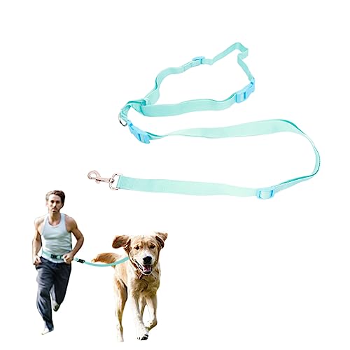 Abaodam Hands Waist Dog Leash for Running Hiking and Jogging Durable and Comfortable Design Blue for Relaxing Pet Walks Random Color