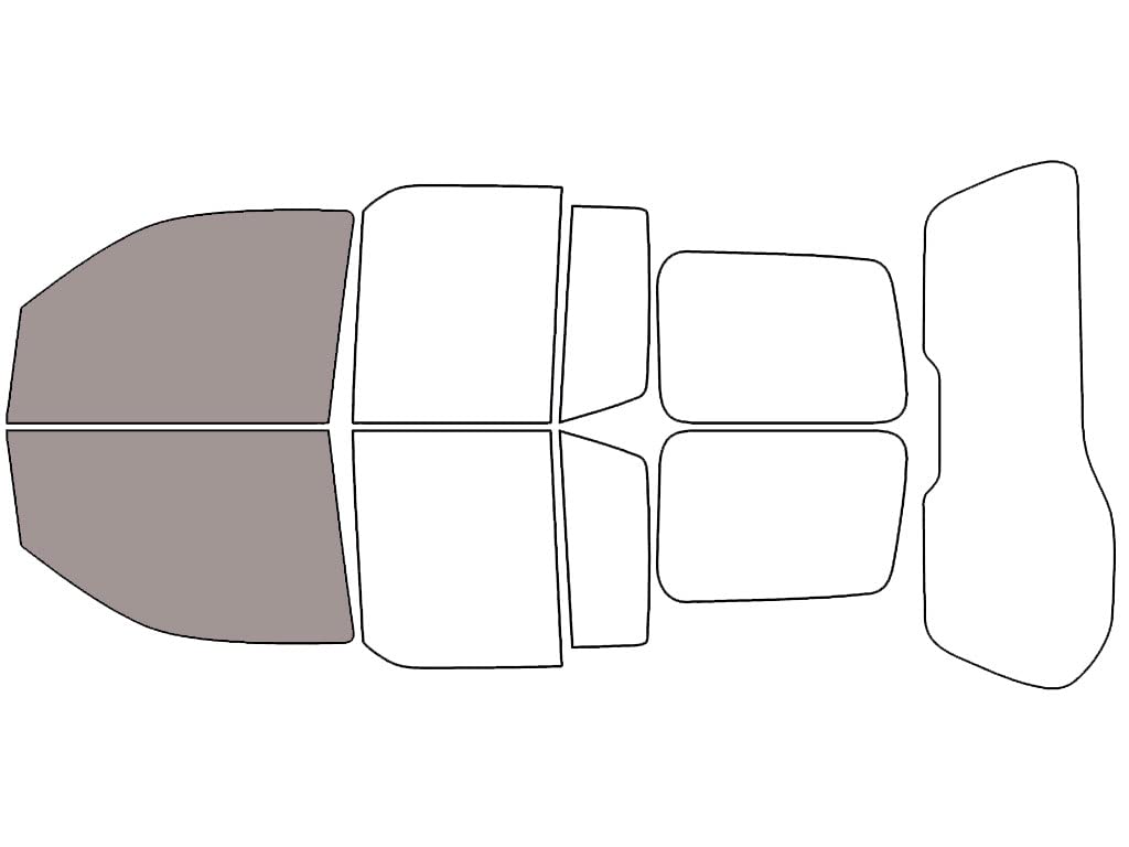Rvinyl Window Tint Kit Compatible with Nissan Xterra 2005-2015 - Front Precut Kit - 50%