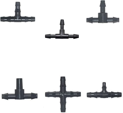 Generic Utility Hose Butt Hose Connector Adapter 1000 1/8 1/4 Hose Tee Barb Connector 3/5 4/7Mm Reduce Connection Watedrip Irrigation System Accessories/4I7 Mm
