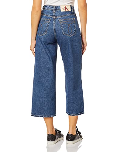 Jeans Pantacourt, Calvin Klein, Feminino, azul médio, 36