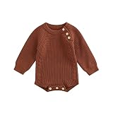FYBITBO Newborn Infant Baby Girl Boy Knit Sweater Romper Pullover Sweatshirt Onesie Fall Winter Clot