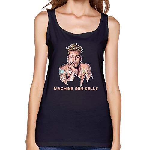 Women Machine Gun Kelly Casual Vest T-Shirt Black
