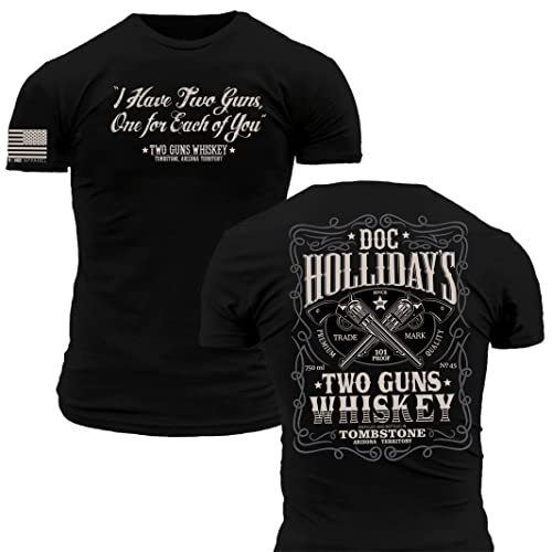 Tombstone Doc Holliday I Have Two Guns One for Each of You Whiskey Premium Athletic Fit T-Shirt