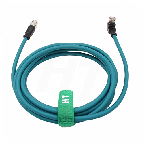 Cable red Ethernet CAT 6A M12 a RJ45 1 m miniatura 5