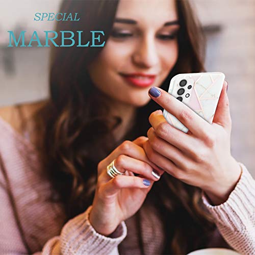 Gevallen voor Samsung Galaxy A32 5G, marmeren patroon TPU hoesje (roze) - Image 6