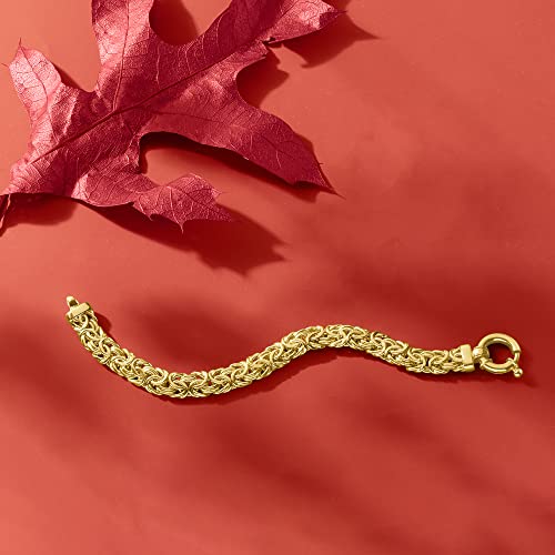 Ross-Simons 18kt Gold Over Sterling Medium Byzantine Bracelet3