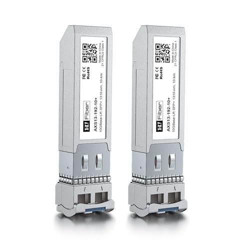 para Ubiquiti UniFi UF-SM-10G, 10GBASE-LR SFP+ Transceiver, 10G SFP+ a LC Single Mode Fiber Module Also Compatible con Cisco SFP-10G-LR, Mikrotik S+31DLC10D, Meraki, Netgear, D-Link y más,2pack