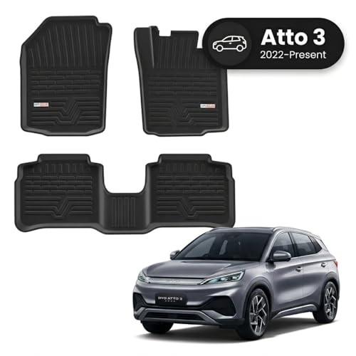 Image of 3D TPE Car Floor Mat for Atto3 (2022 Onwards) Custom Fit, Heavy Duty & Anti-Slip Floor Mat | Easy to Clean, All Weather Resistant, Waterproof & Dustproof Car Foot Mat
