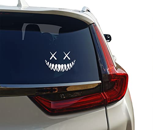 cool car window stickers - Reflective Smile Demon Car Sticker,Funny Cool Die Cut Waterproof Car Window Decal