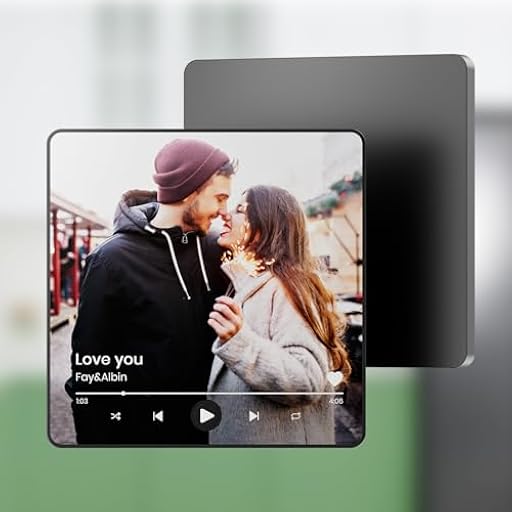 Coiisovd Imán de Nevera Personalizado con música y Foto, Reproductor Musical de Spotify con Portada de álbum magnético Que Puede Reproducir Canciones, Regalo para Cumpleaños Navidad San Valentín | Ya disponible en tu tienda friki favorita! En mundofriki.es!