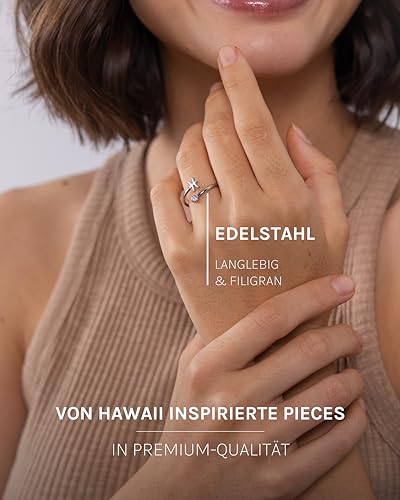 Purelei® Sternzeichen Ring Fisch (Silber) – Wasserfester Damenring aus langlebigem Edelstahl – Verstellbare Ringe von Größe 50 bis 60 – Modeschmuck für deinen individuellen Look