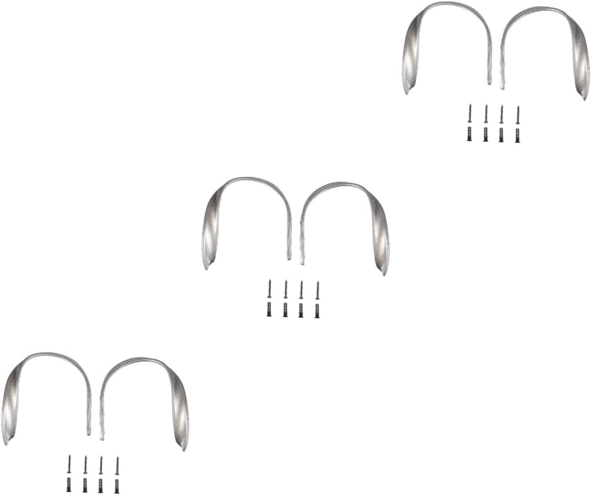 Cabilock 6 Pcs Curtain Hook Curtain Drapery holdbacks Wall Hanger Hook Decorative Curtain Holdbacks Curtain tieback Hooks Hanger Hooks Window Treatment u Shaped Panel Aluminum Alloy Heavy