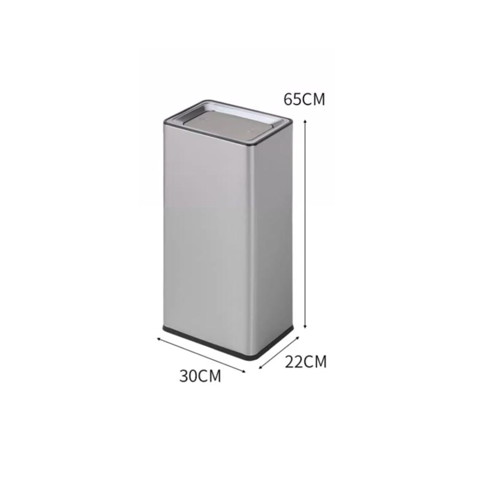 Cubo de basura Papelera Con Tapa Abatible, for Hogar Y Oficina(Bronze)