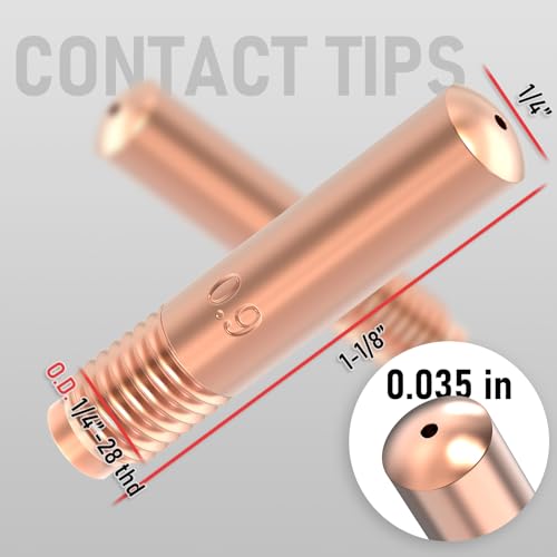 Image of YESWELDER 25pk Contact Tip 000-068 (0.035 inch) MIG Welding Tip for Miller Millermatic M-10 M-15 M-25 M-40 M-100 M-150 Hobart H-9 H-10 MIG Torch