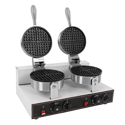 Doppel-Waffeleisen 2400W, Schnelles Aufheizen Antihaftbeschichtung isolierter Griff Kommerzielle Waffelmaschine für leckere Waffeln Waffeleautomat Waffeln Maschine (EU-Stecker 220 V) – Bild 8