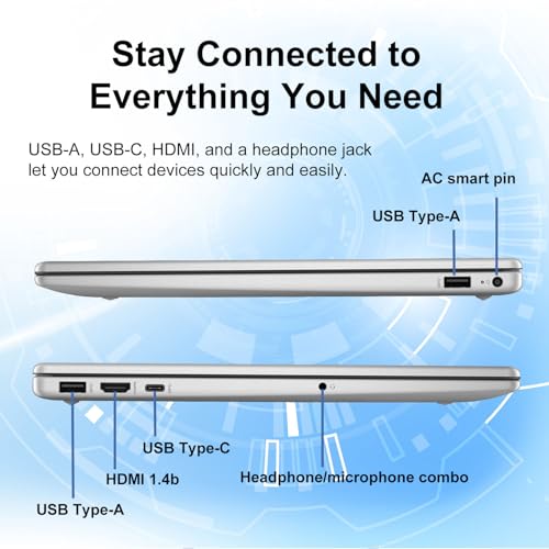 Image of HP 2026 New Generation 15.6'' Business & Student Laptop | Intel i7-1255U 10-Core Processor | 16GB RAM | 1TB SSD | Up to 9 Hours Battery | Fast Wi-Fi 6 & HD Webcam | Windows 11 | WOWPC USB