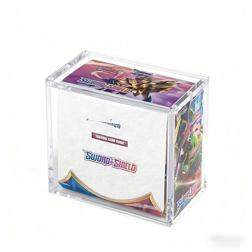 Booster Box is Made of 5mm Thick Transparent Acrylic. The lid is Equipped with Magnetic Clasps for Easy Installation. The top can Bear Weight and is Compatible with The PKMN Push Box.