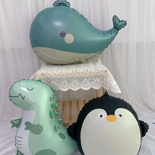 Image of Penguin Balloons Penguin Foil Birthday Balloons Animal Theme Balloon 2pcs | Animal Balloon Children Birthday Party Decoration Baby Shower Supplies 2pcs