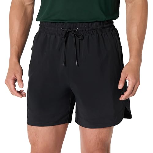 Amazon Essentials Men's Athletic Performance Stretch Contrast Woven Gym Training Short with 6" Inseam, Black, X-Large - image 1