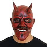 Varuotu Red Mask Super Hero Red Helmet Resin Halloween Costume Cosplay Props