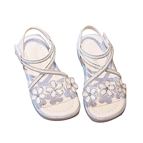 Big Kids Girl Sandals Summer Crystal Flower Design Princess Shoes Daily With Princess Dress Wear Dance Shoes for