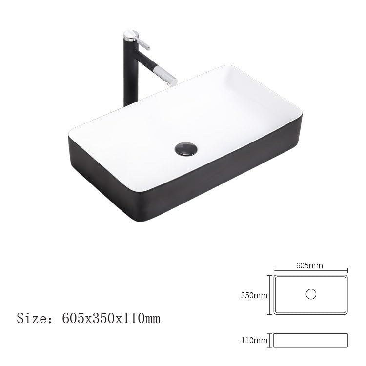 Vasque à poser anti-éclaboussures lavabo céramique facile - 2