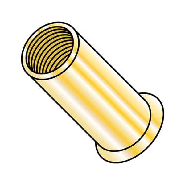 Rivet Nut, 10-32 Thread Size, 0.300 in - 0.320 in Flange Dia., 435 in - .465 in L, Steel, 1000 PK, Mfr: LS-11130-A