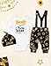 MIGU Baby Boy New Year Outfit 2026 Newborn Baby Boy Clothes Happy New Year Baby Boy Outfit White Long-Sleeve Star Carrier Pants Hat 3-Piece Set