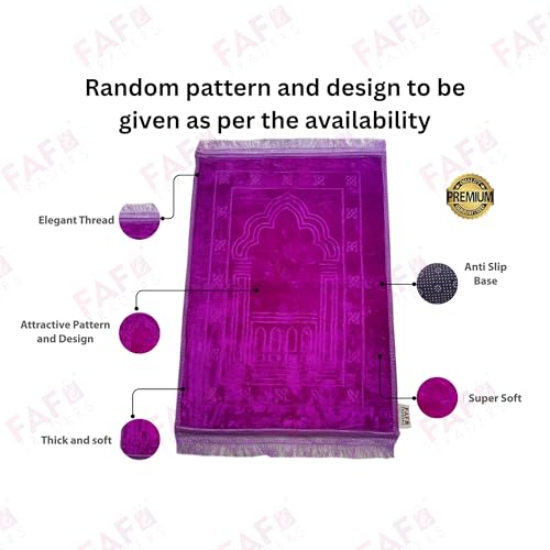Image of Modern Premium Janamaz Prayer Mat Musalla Soft Velvet Mat for Salah Musallah and Namaz