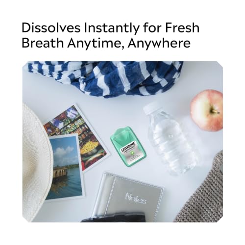 Image of Listerine Freshburst Pocketpaks Breath Strips, Dissolving Breath Freshener Strips Kill 99% of Germs that Cause Bad Breath, Portable for On-the-Go, Minty Flavor, 3 packs of 24-strips Each