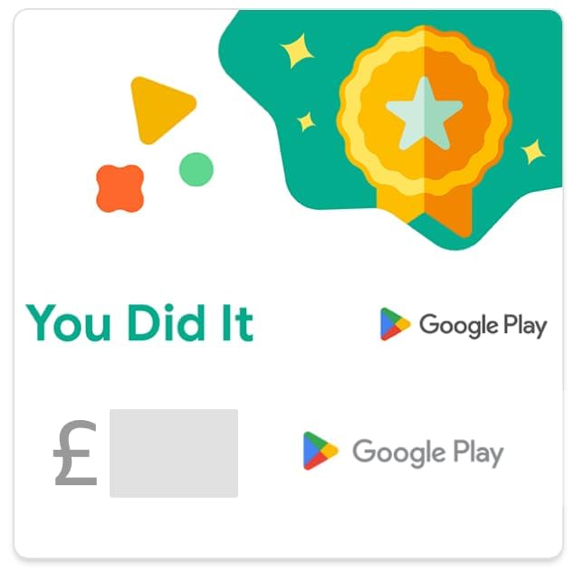 Google Play gift code - give the gift of games, apps and more (Email Delivery - UK Customers Only)