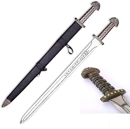 40 Inch Viking Sword of Ragnar Lothbrok - Viking Sword of Kings Ragnar Sword - Viking Sword Real Functional Sword - Real Viking Sword Viking Sword Real Weapon, Handmade Valentine Gifts Tools - Thumbnail 3