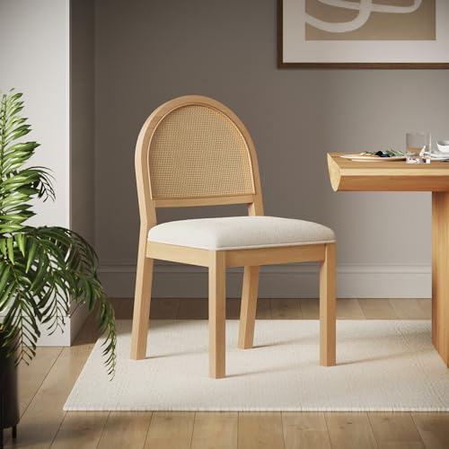 Cane-Boucle Dining Chair