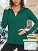 TACVASEN Women's Workout Jackets Lightweight Athletic Jackets Zip Up Summer UV Protection Shirts Long Sleeve Green