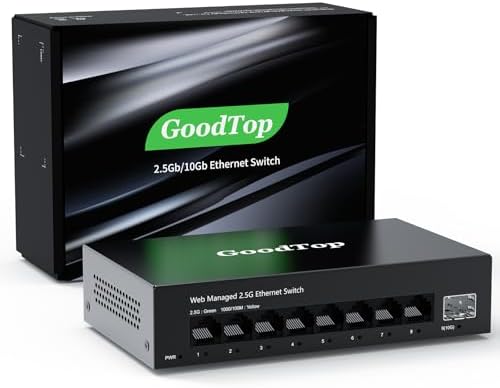 9-Port 2.5Gb Managed Switch, 8 x 2.5G RJ45, 1 x 10G SFP+