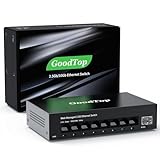 GoodTop 8 Port 2,5G Managed Ethernet Switch mit 10G SFP, 8 x 2,5G Base-T Ports, unterstützt LACP/VLAN/QOS/DHCP-Client, Metall Web Managed Fanless Network Switch