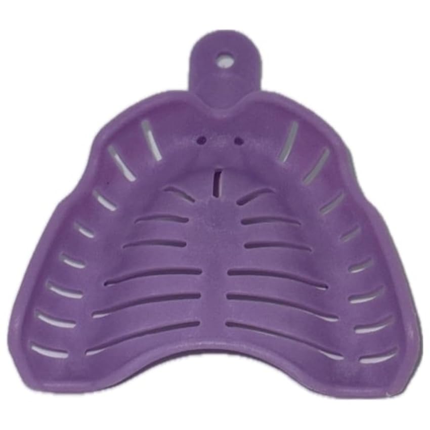 Disposable Anodontia #1 Upper Large Perforated Impression Trays, Purple, 12/Pk