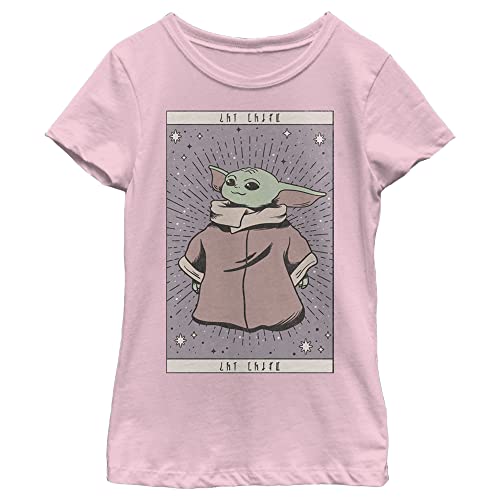 Tee shirt col rond Star Wars The Child rose clair ample