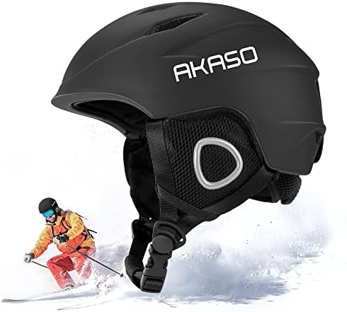 AKASO Ski Helmet for Men and Women, Snowboard Helmet, Snow Sport Helmet, Goggles Compatible, Ski Helmet for Youth