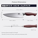 SHAN ZU Chef Knife 8 Inch, High Carbon Japanese 10Cr15Mov Stainless Steel Kitchen Professional Cooking Knife, Ultra Sharp Japanese Knife with Ergonomic Pakkawood Handle - Image 2