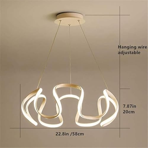 Image of Desidiya 3 Ball Zig Zag LED Pendant Light Gold Hanging Chandelier 3 Color | Adjustable hanging wires make it suitable for high ceilings, dining tables and living rooms.