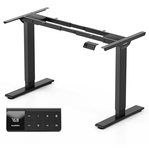 MAIDeSITe T2 Standing Desk Frame Dual Motor High Performance Height Adjustable Electric Desk Legs with ChocoSense Controller 4 Memory Position 125KG Capacity Heavy Duty Stand Up Desk for Home