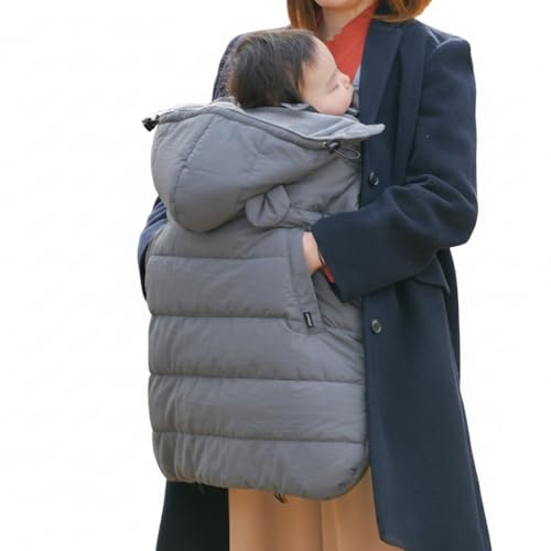 誕生祭 抱っこ紐 防寒 ベビーケープ 中綿 カラフルドット フリース くま耳付き