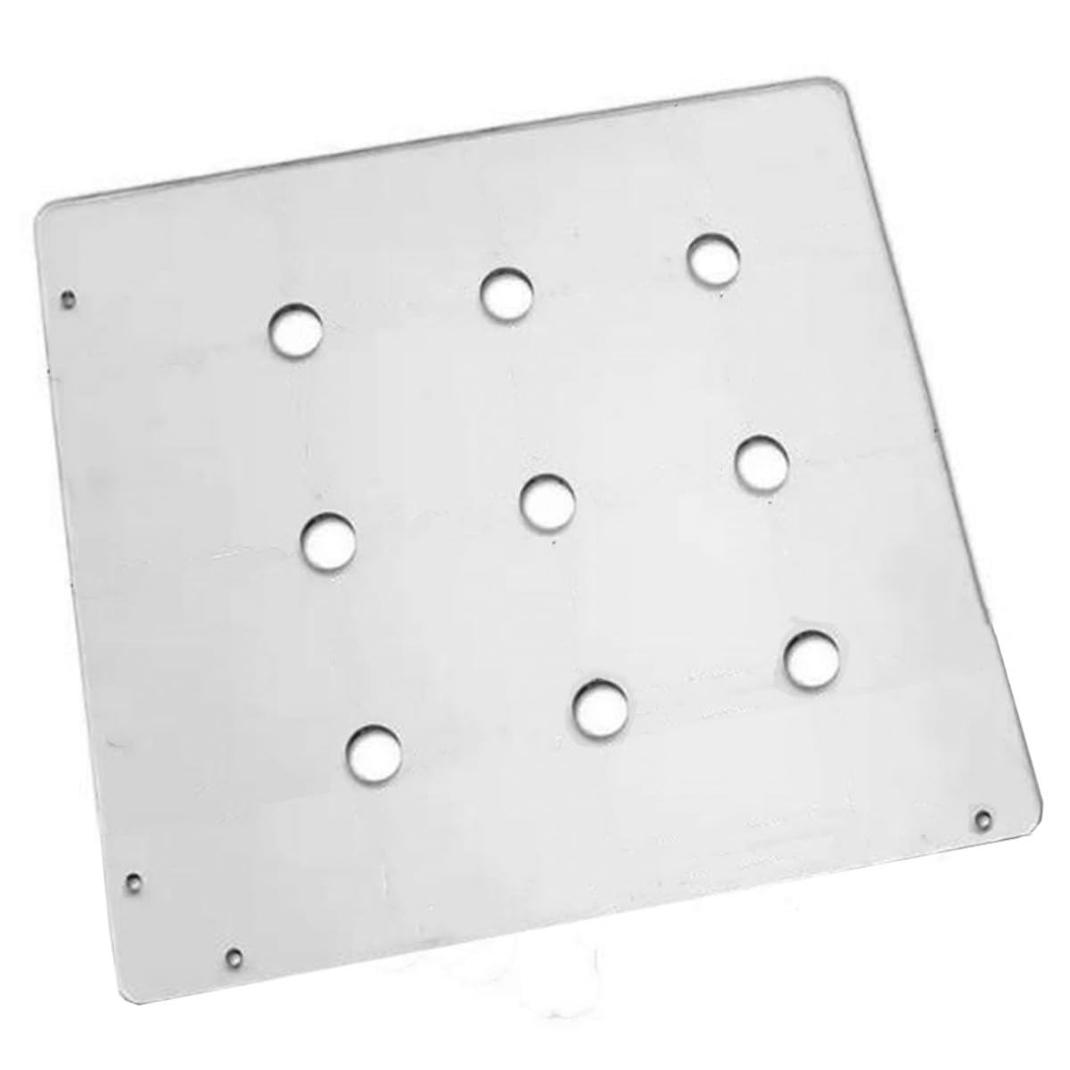 Colini 16 * 12''Transparent Acrylic Dog Hole Router Template Jig for Woodworking - 1/4'' Thick Precision Dog Hole Drilling Guide Board Template for
